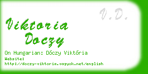 viktoria doczy business card